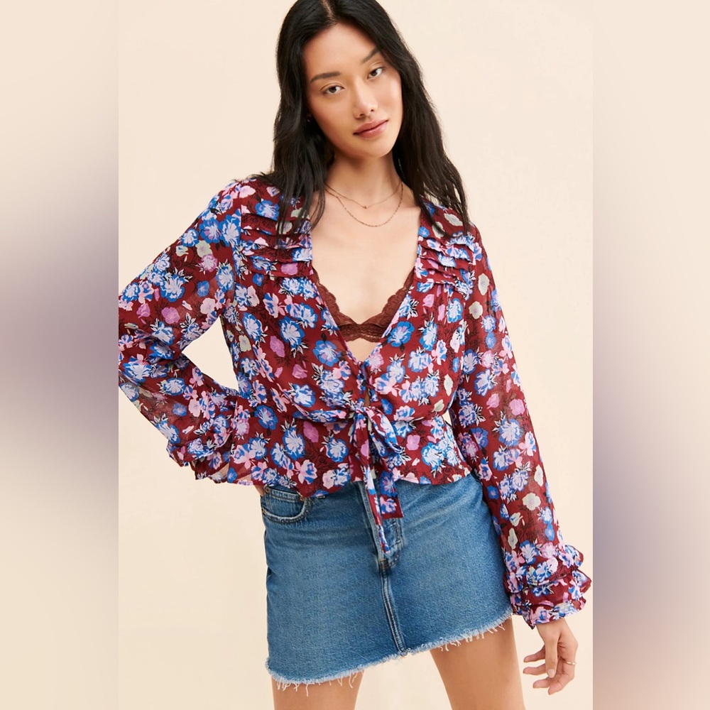Free People Maybel Floral Blouse - Picture 3 of 6